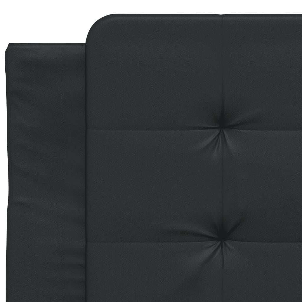 Bed Frame without Mattress Black 90x190 cm Faux Leather Price