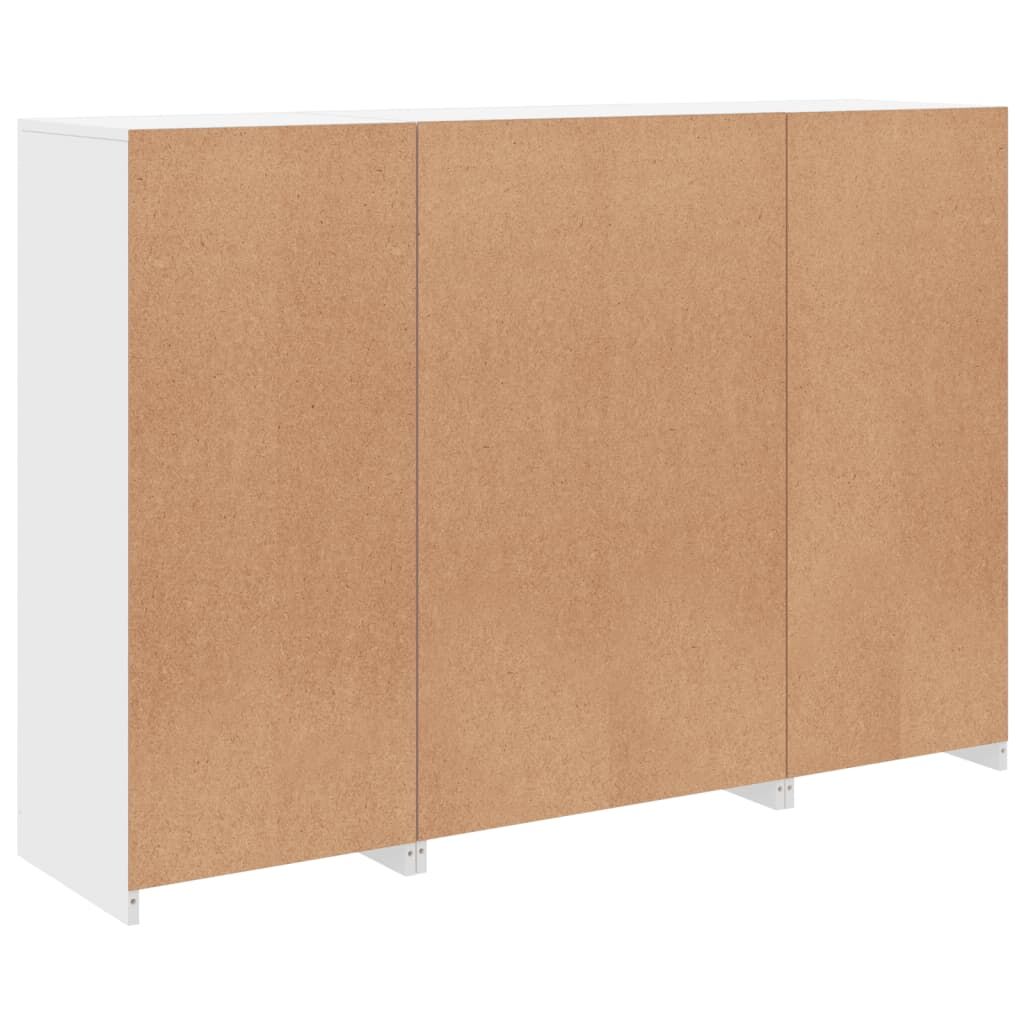 Sideboards with LED Lights 3 pcs White Engineered Wood Price