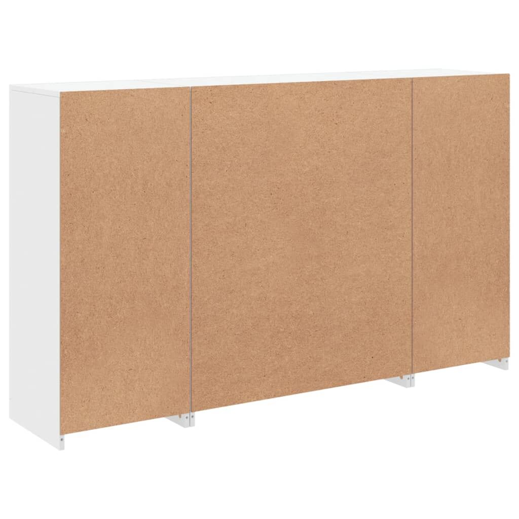 Sideboards with LED Lights 3 pcs White Engineered Wood Price
