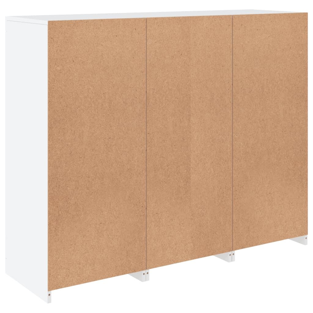 Sideboards with LED Lights 3 pcs White Engineered Wood Price