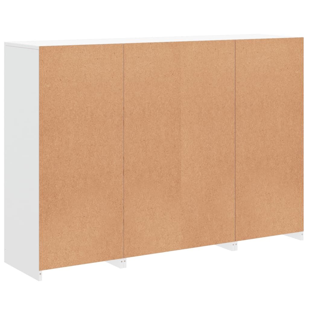 Sideboards with LED Lights 3 pcs White Engineered Wood Price