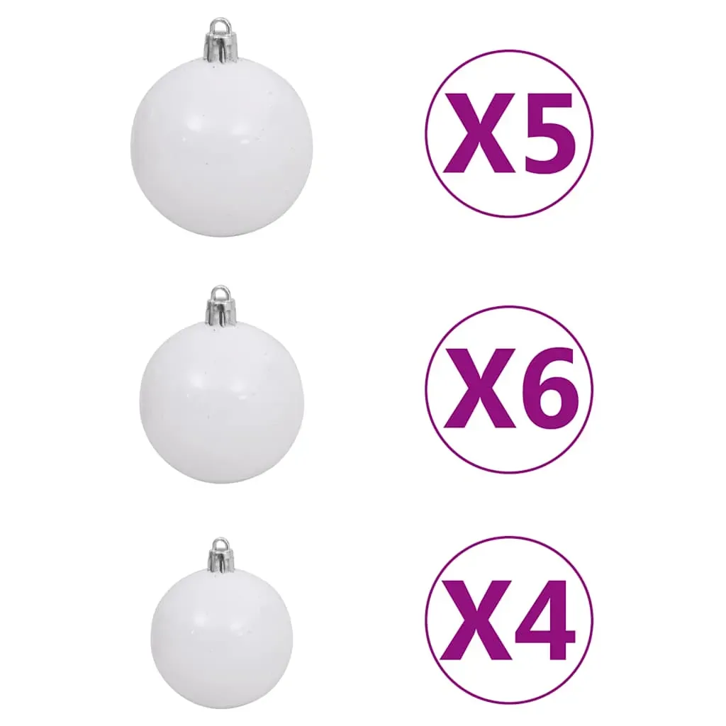 Artificial Hinged Christmas Tree with 150 LEDs & Ball Set 120 cm Price
