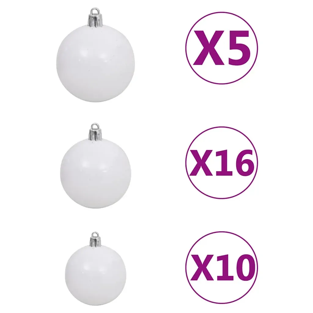 Slim Christmas Tree 300 LEDs & Ball Set & Flocked Snow 300 cm Price