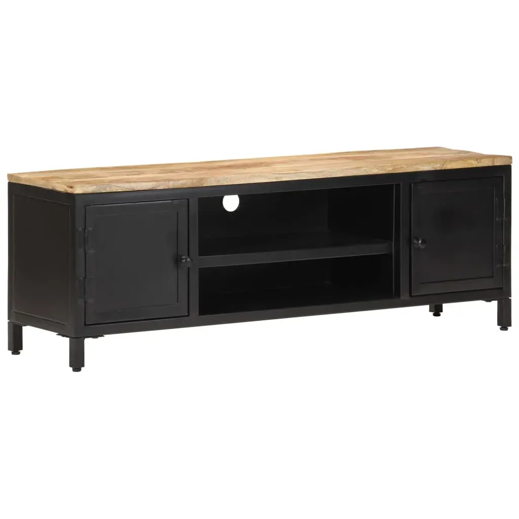 TV Cabinet 120x30x40 cm Solid Rough Mango Wood Price