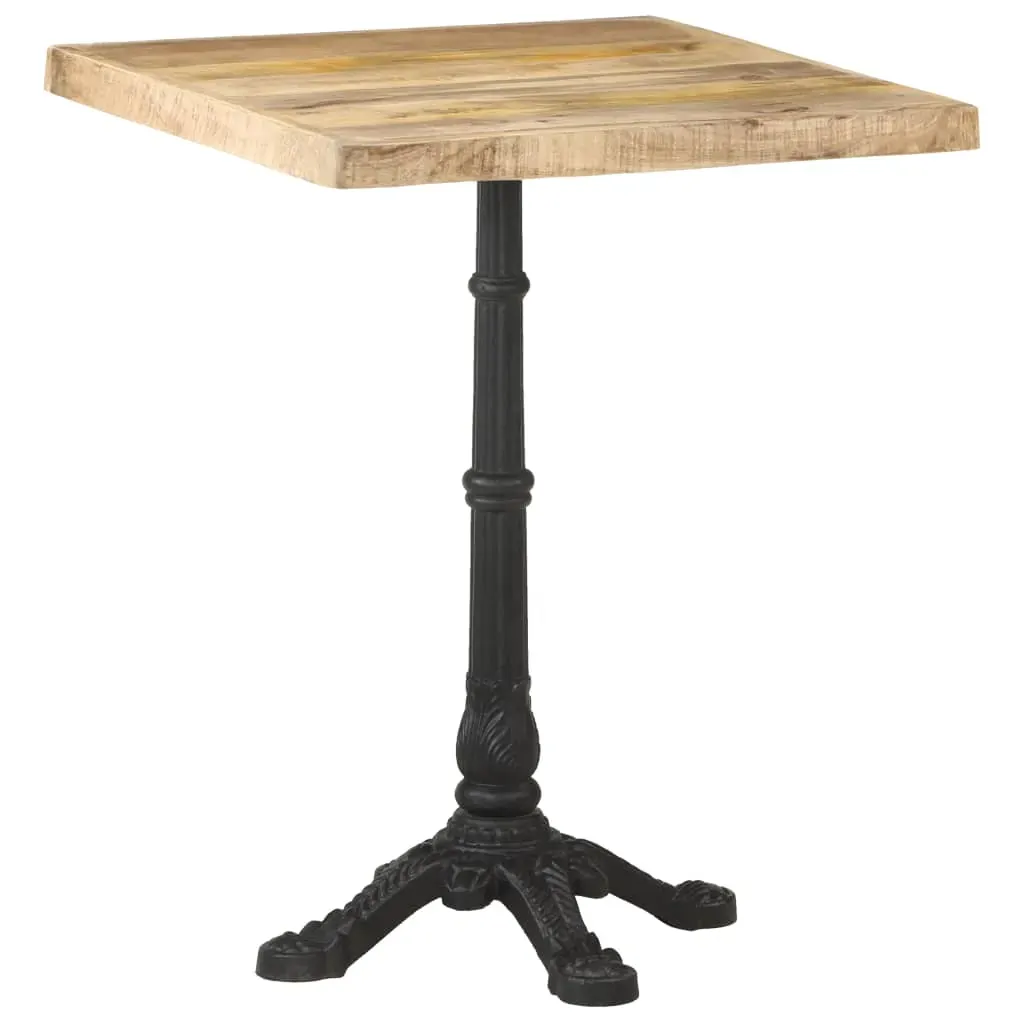 Bistro Table 60x60x77 cm Rough Mango Wood Price