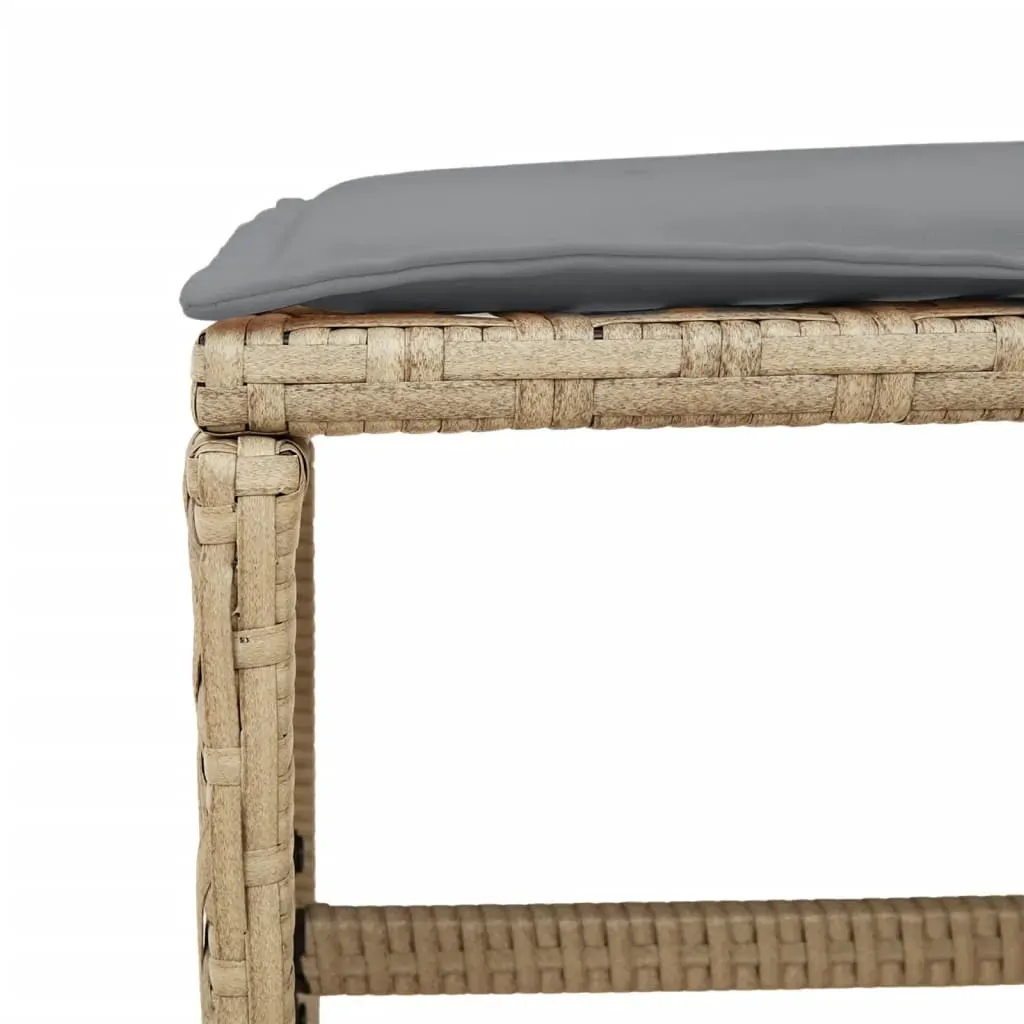 15 Piece Garden Dining Set with Cushions Mix Beige Poly Rattan Price
