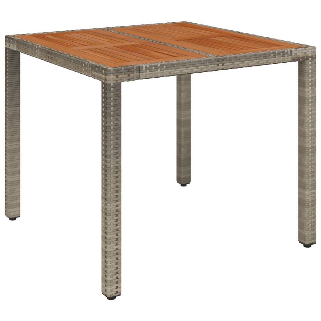 5 Piece Garden Dining Set with Cushions Grey Poly Rattan Price