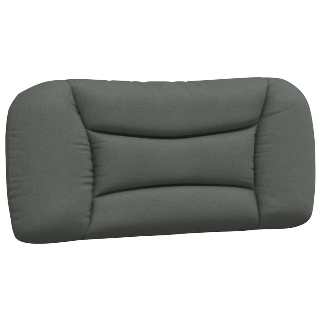 Bed Frame with LED without Mattress Dark Grey 90x190 cm Fabric Price