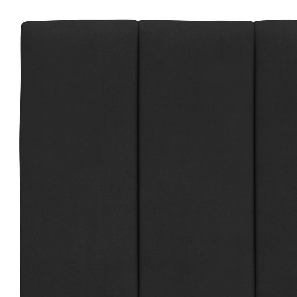 Bed Frame with LED without Mattress Black 90x190 cm Velvet Price