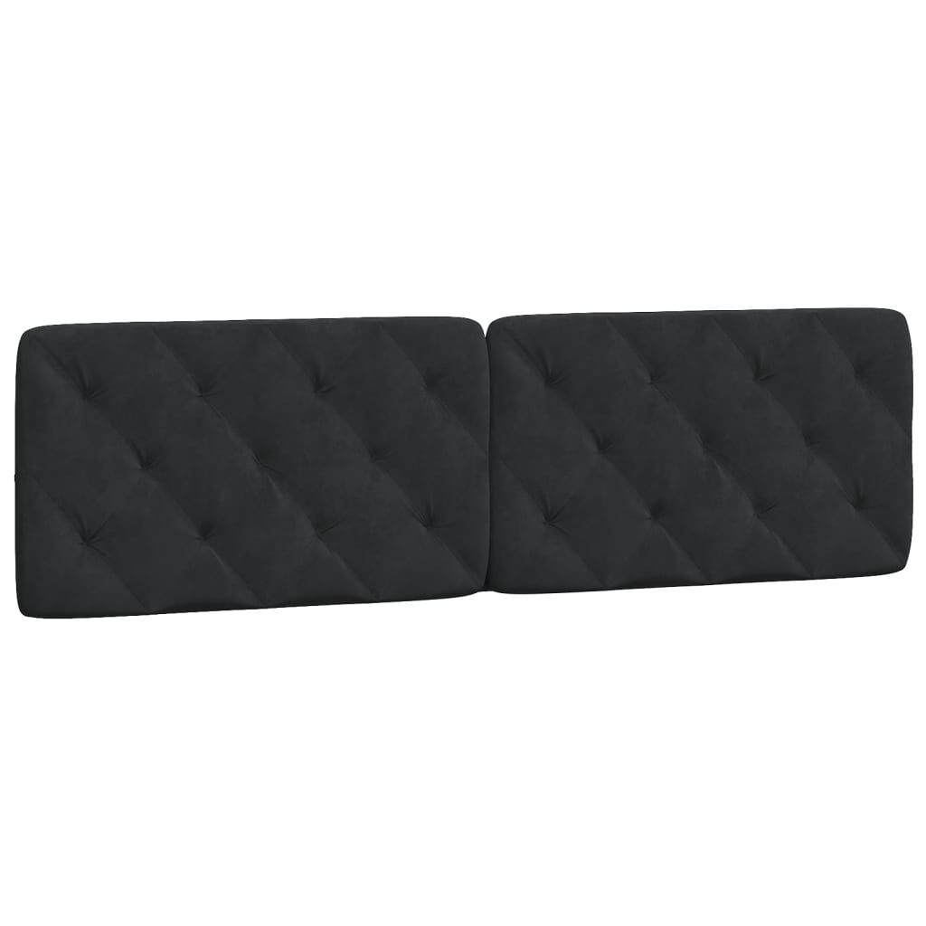 Bed Frame with LED without Mattress Black 183x203 cm King Velvet Price