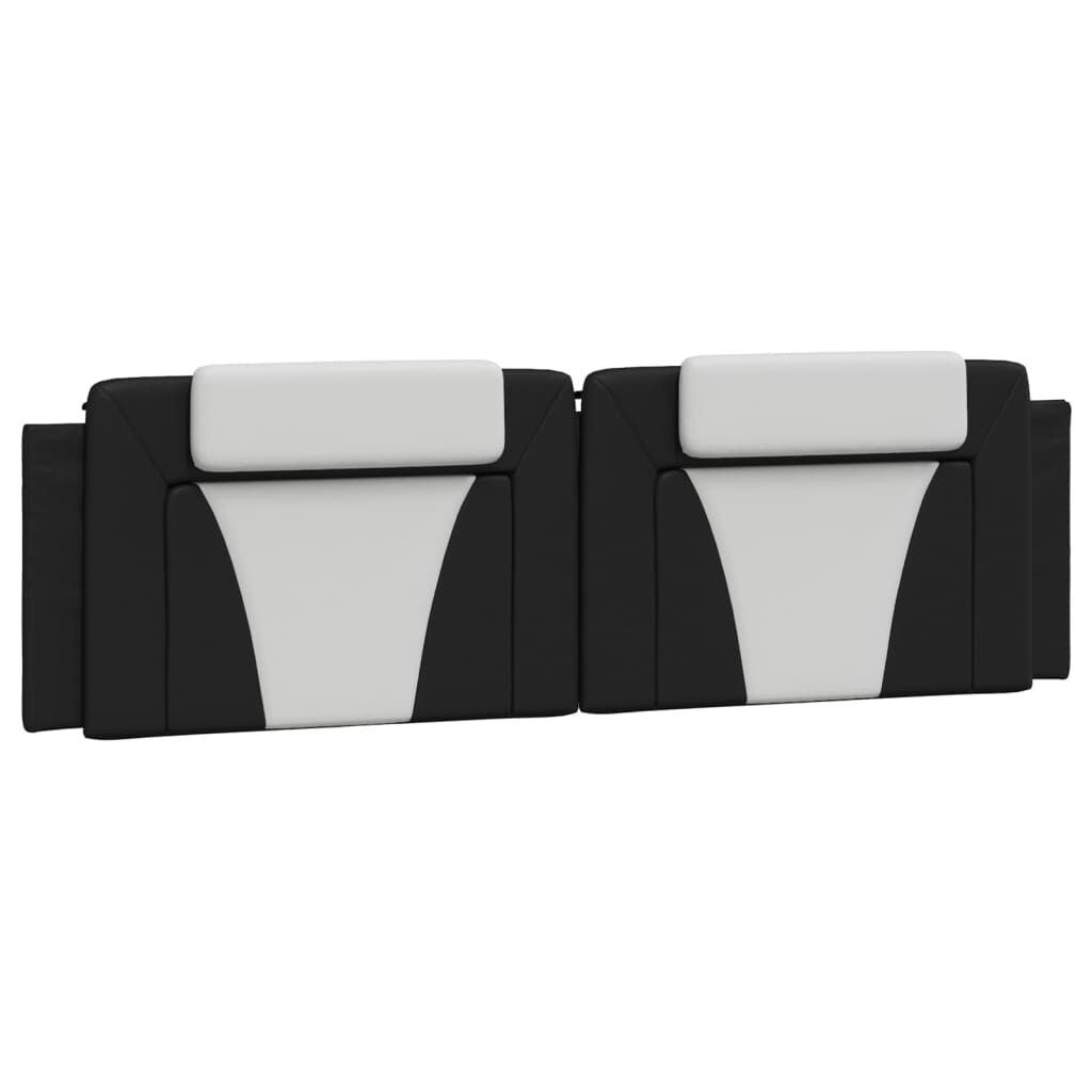 Bed Frame with LED without Mattress Black and White 183x203 cm King Price