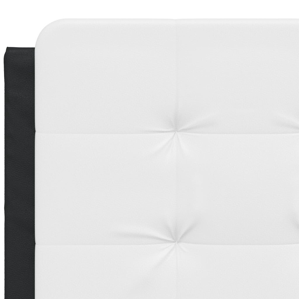 Bed Frame with LED without Mattress Black and White 137x187 cm Double Price