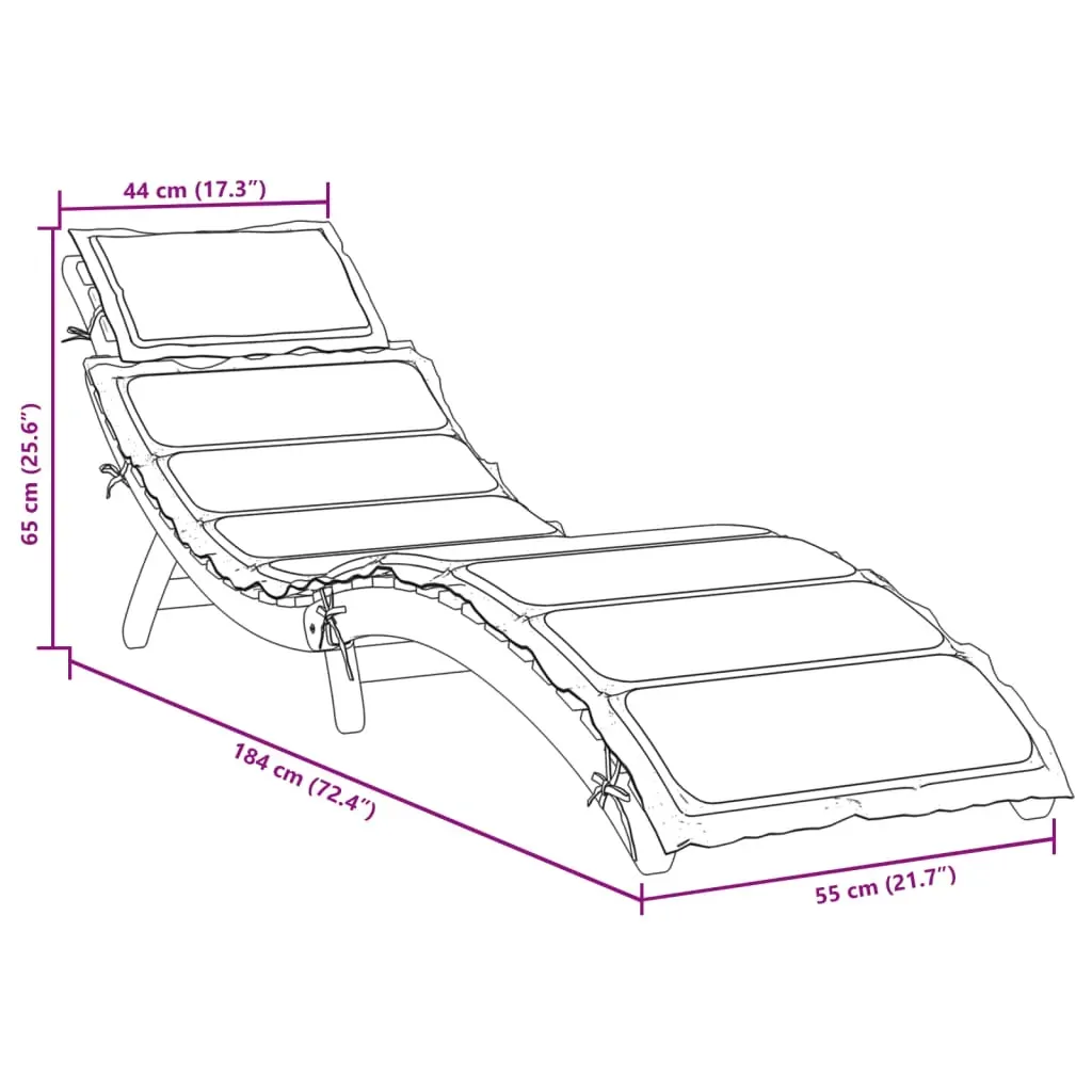 Sun Loungers with Cushions 2 pcs Beige Solid Wood Acacia Price