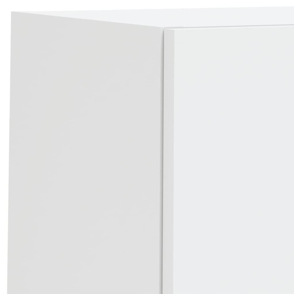 4 Piece TV Wall Cabinets with LED Lights White Price