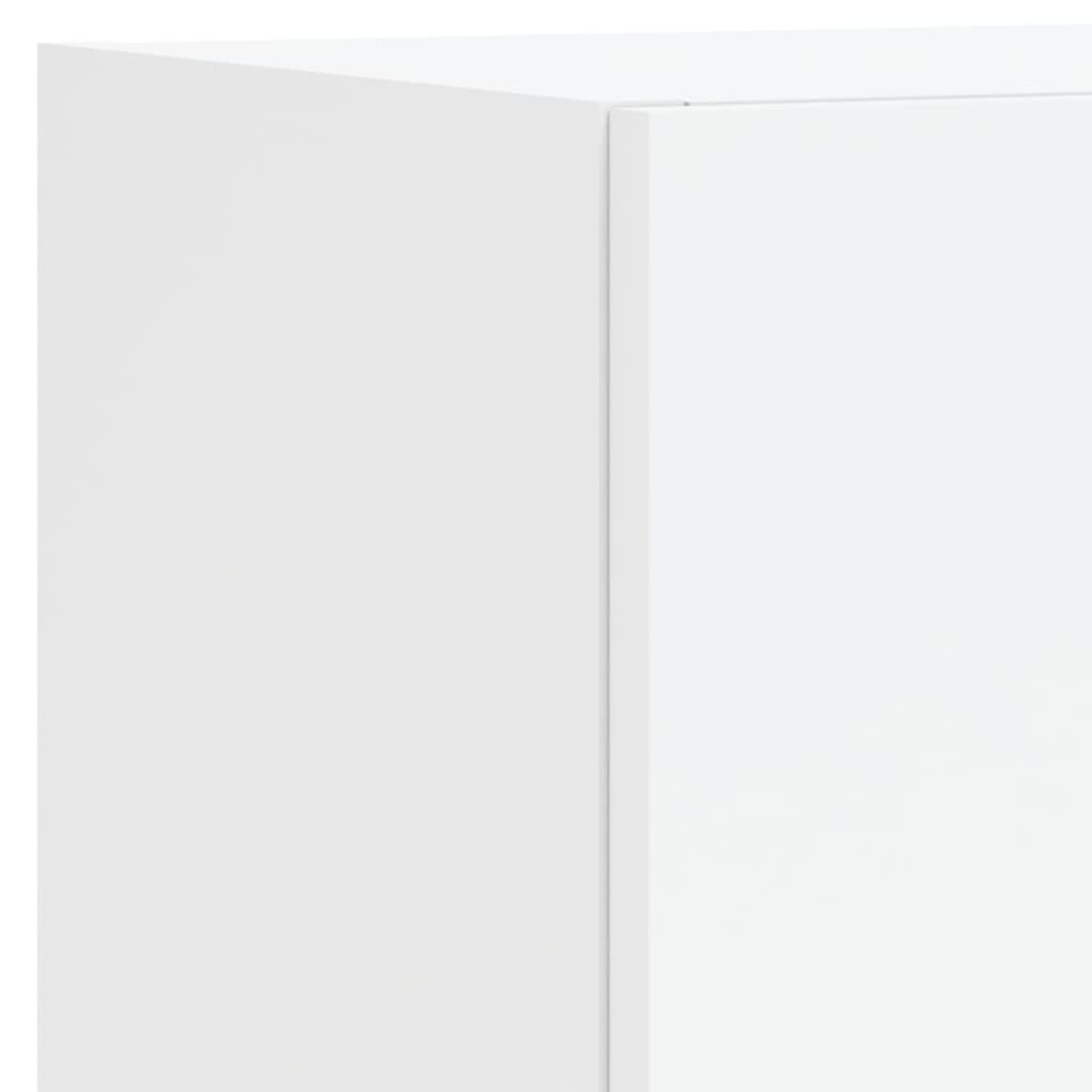 4 Piece TV Wall Cabinets with LED Lights White Price