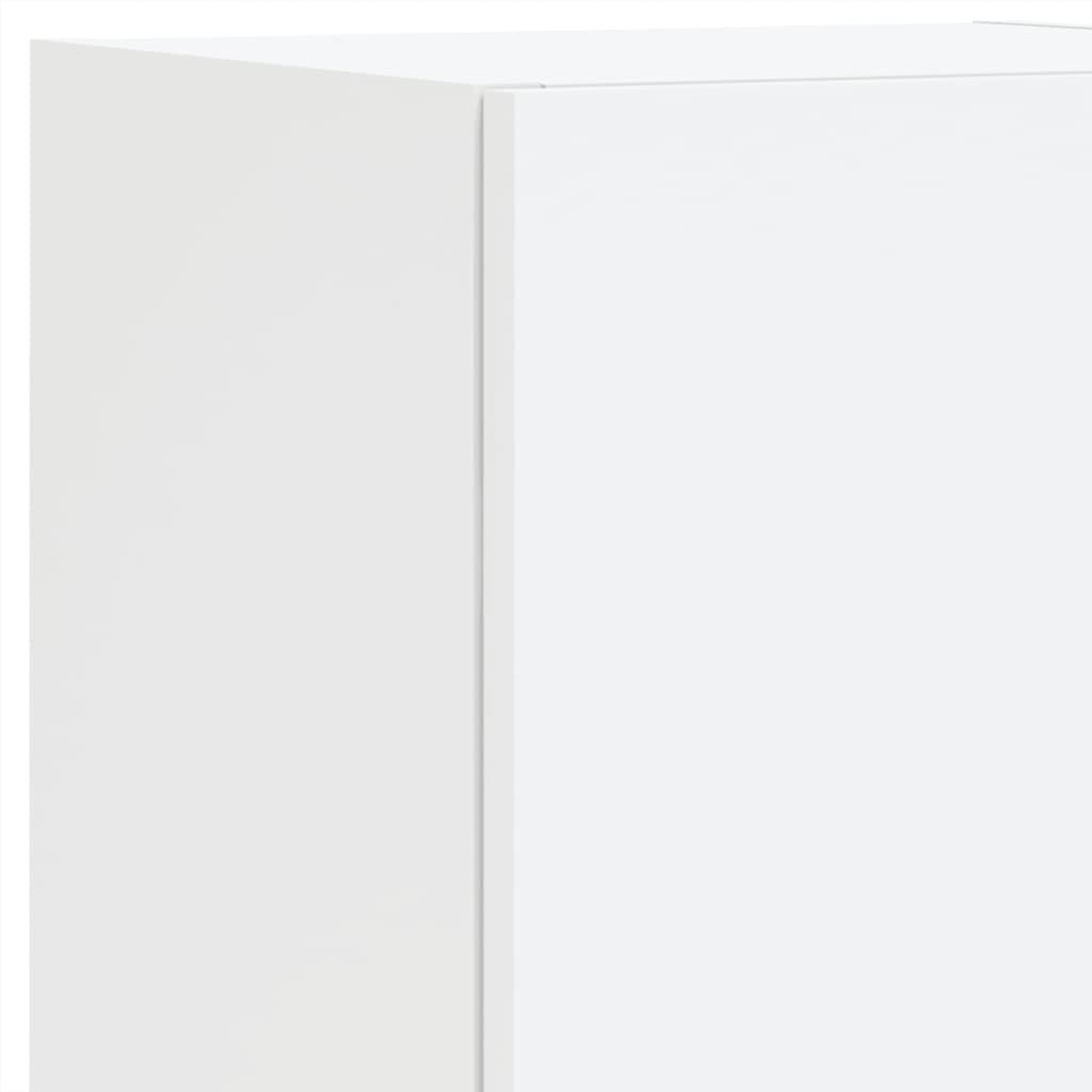 8 Piece TV Wall Cabinet Set with LED Lights White Price