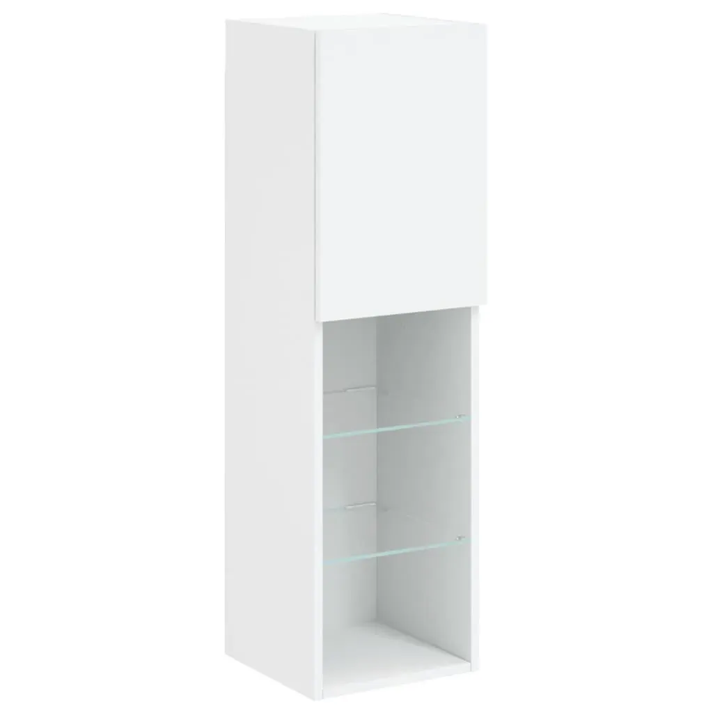 8 Piece TV Wall Cabinet Set with LED Lights White Price