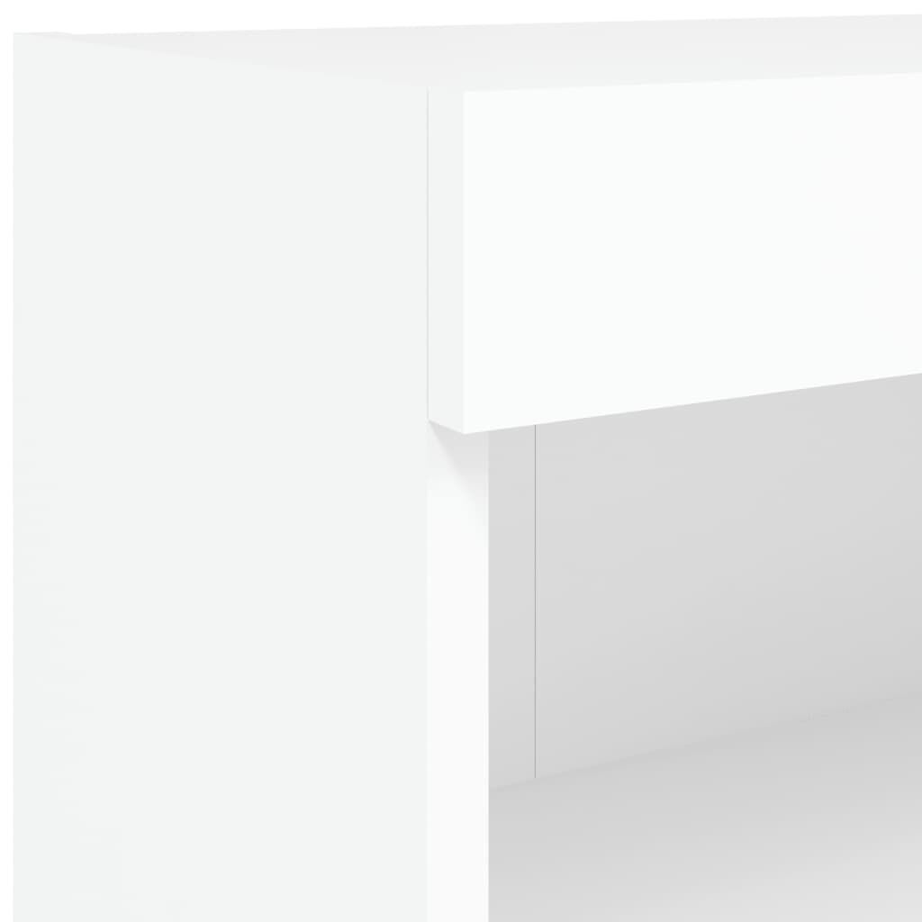 6 Piece TV Wall Cabinet Set with LED Lights White Price