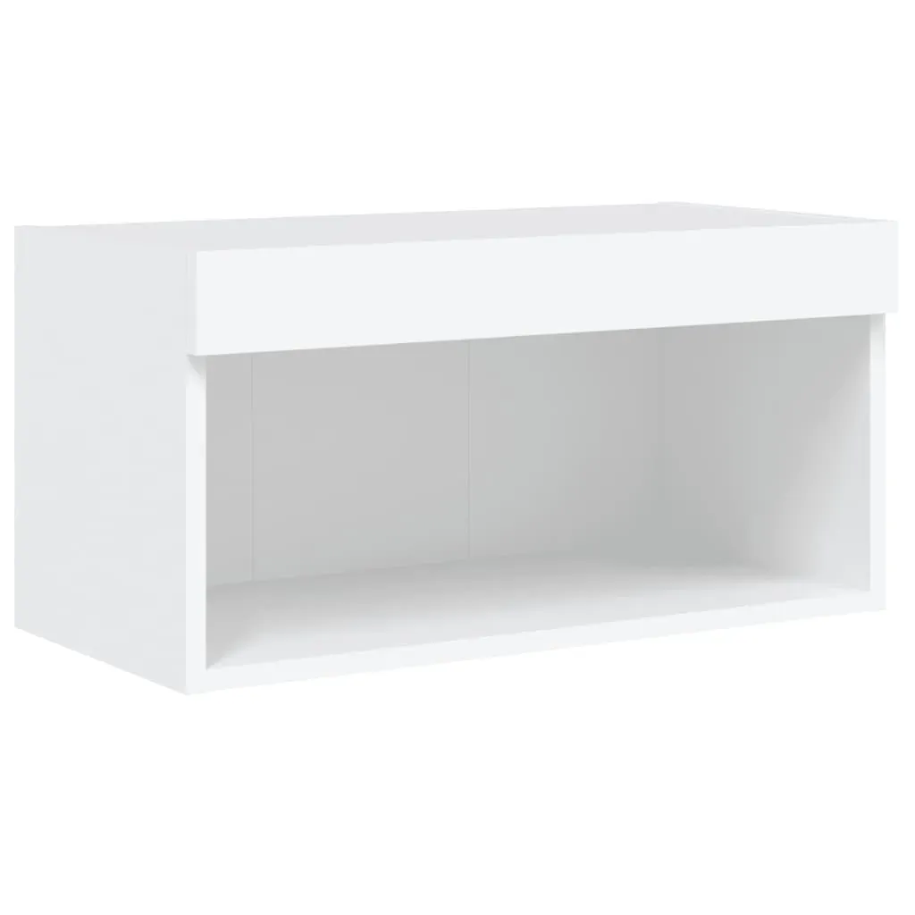 6 Piece TV Wall Cabinet Set with LED Lights White Price