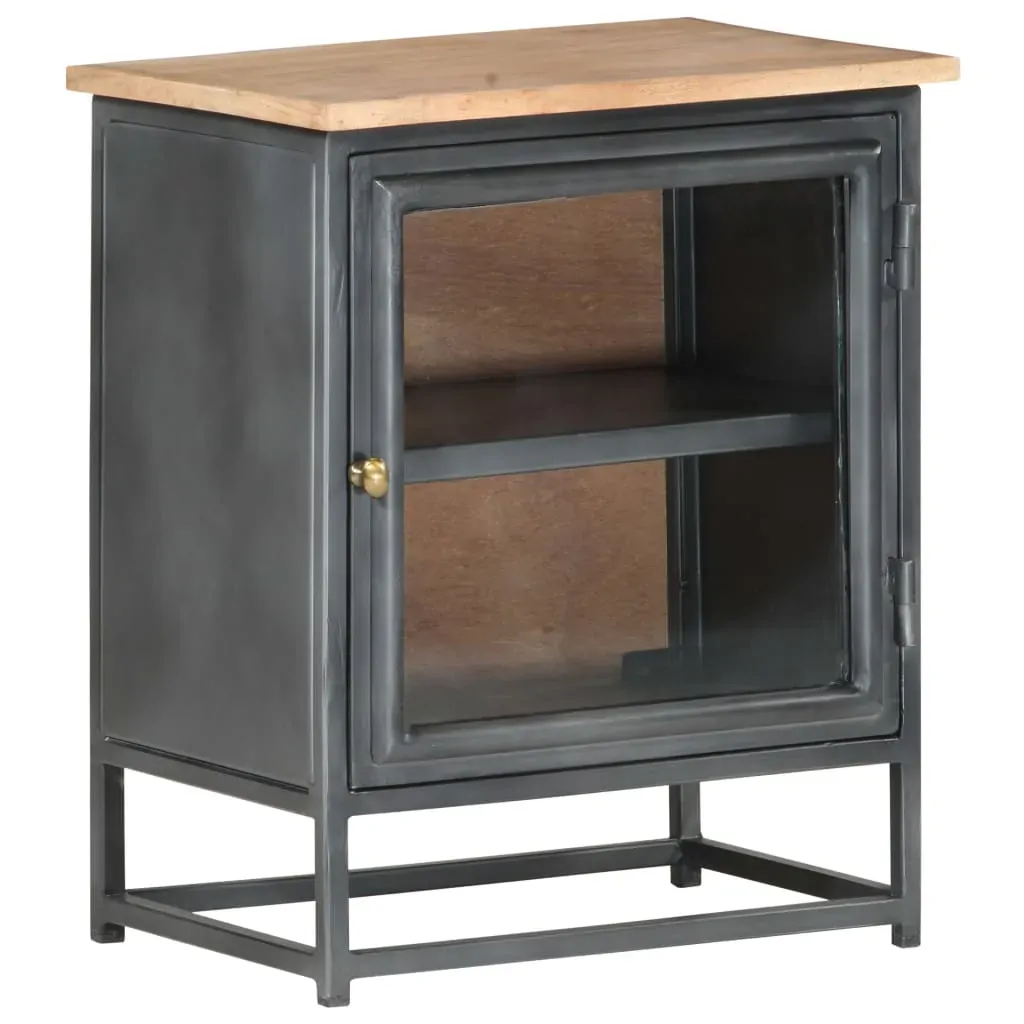 Bedside Cabinet Grey 40x30x50 cm Solid Acacia Wood Price