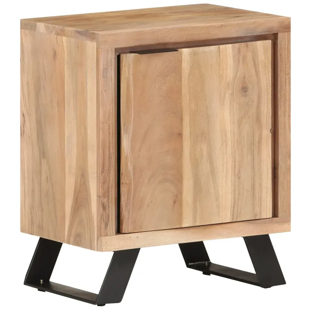 Bedside Cabinet 40x30x50 cm Solid Acacia Wood with Live Edges Price