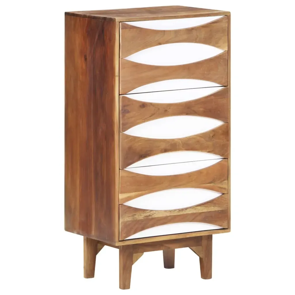 Chest of Drawers 43.5x35x90 cm Solid Acacia Wood Price