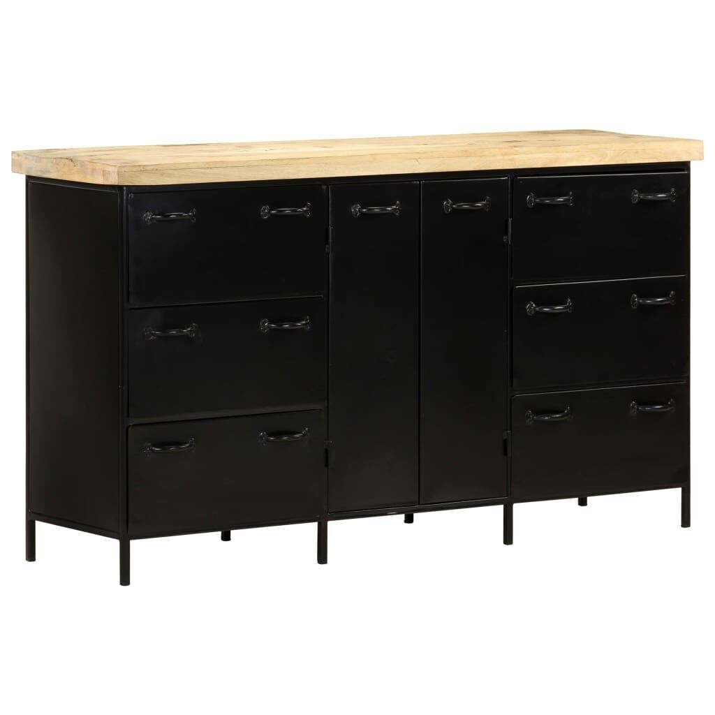 Sideboard 140x38x76 cm Rough Mango Wood Price