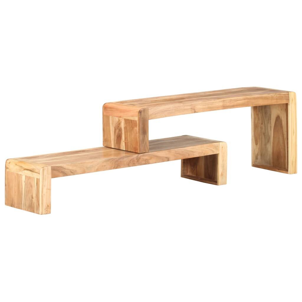 2 Piece TV Cabinet Solid Acacia Wood Price