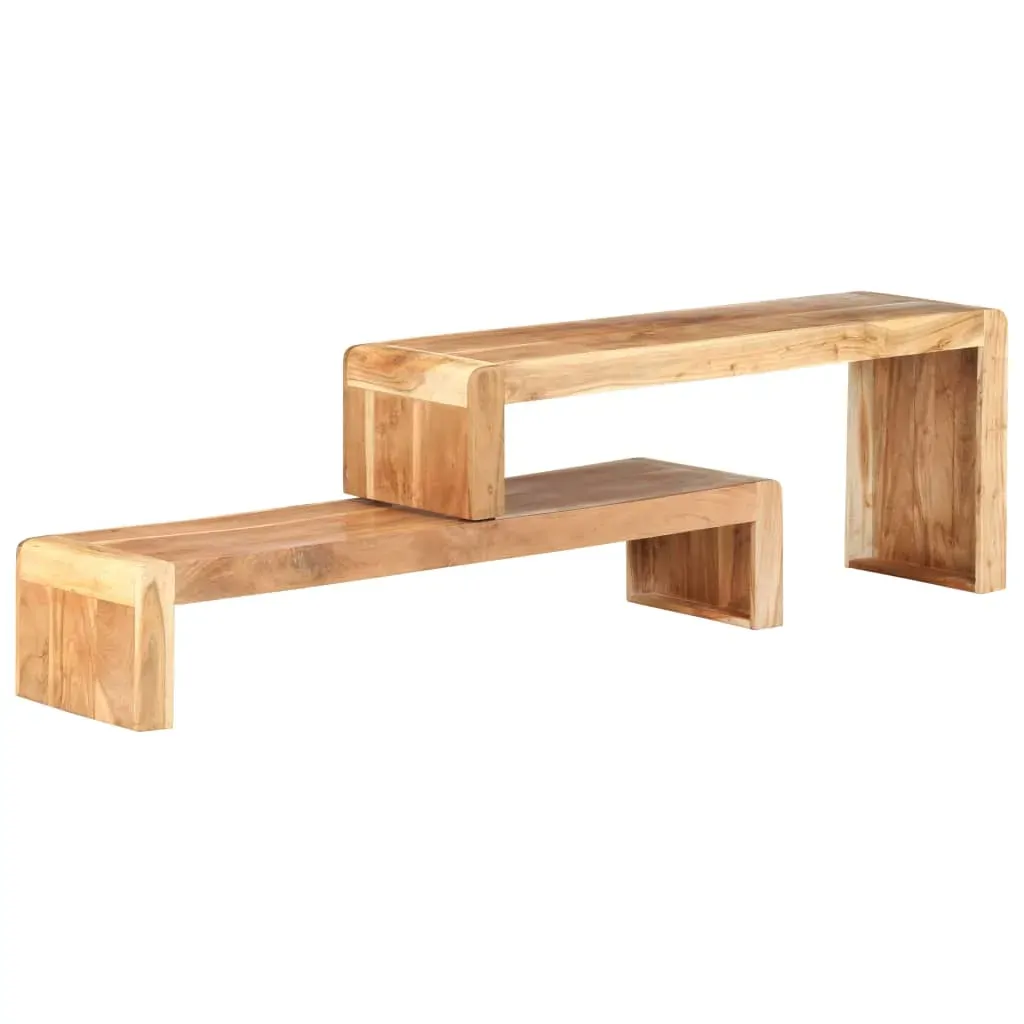 2 Piece TV Cabinet Solid Acacia Wood Price