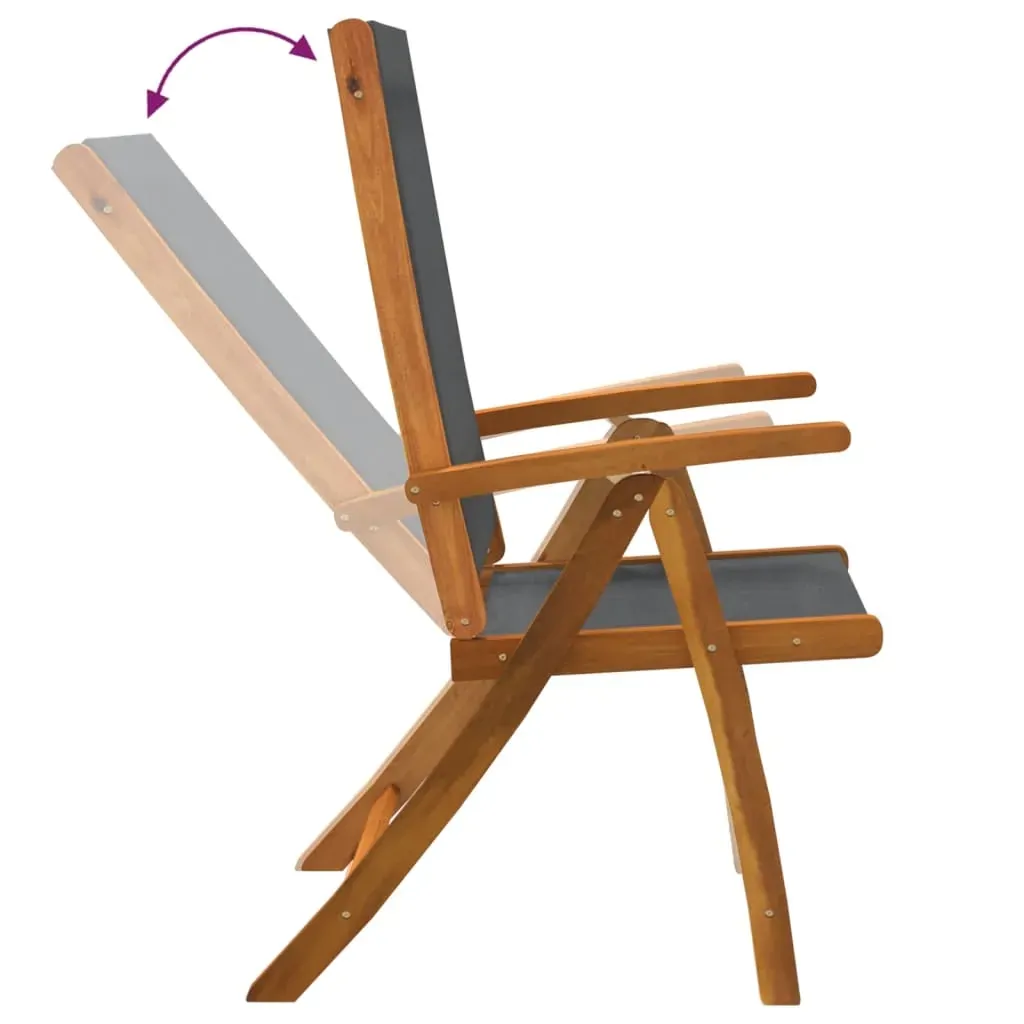 5 Piece Garden Dining Set Solid Wood Acacia and Textilene Price