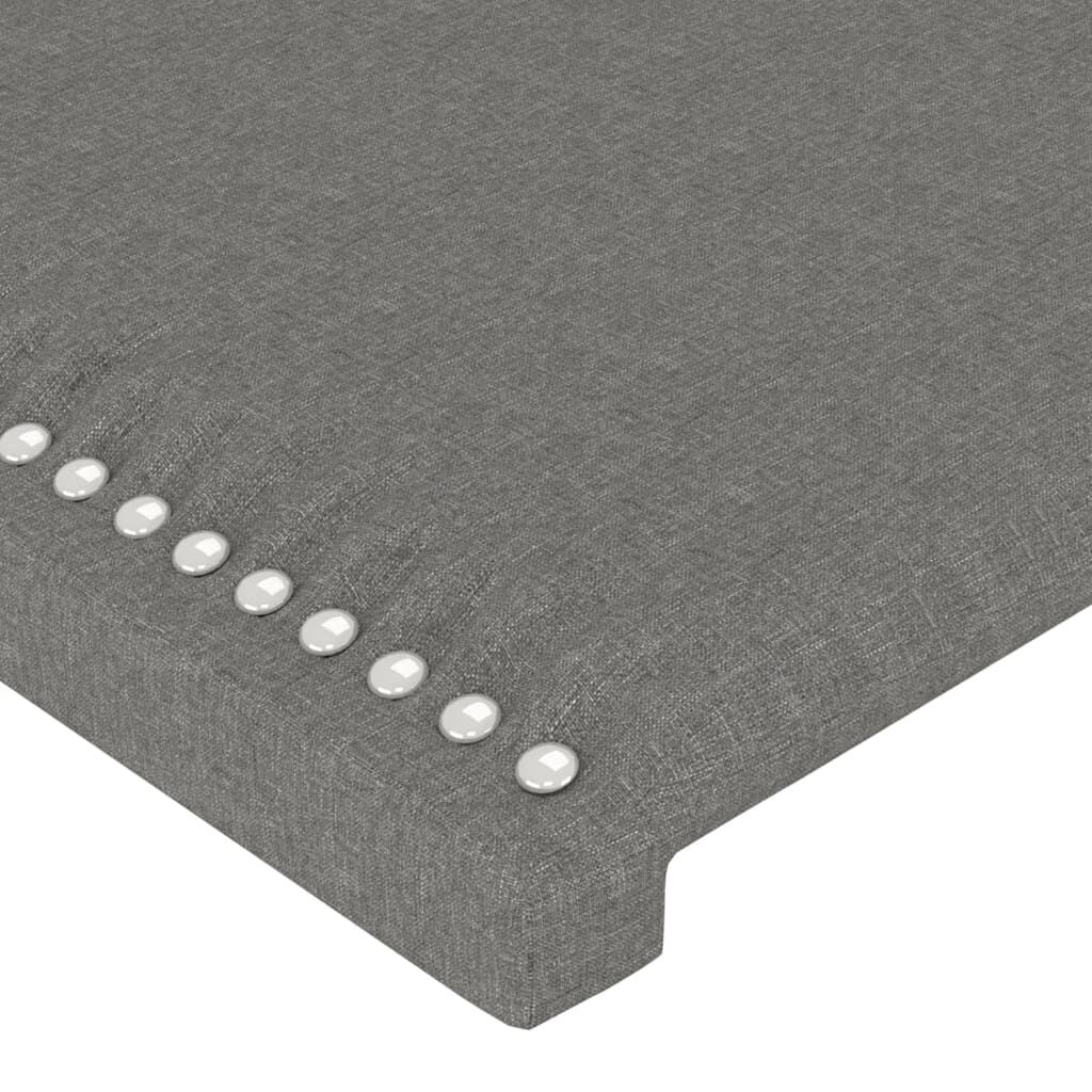 Bed Frame without Mattress Dark Grey 152x203 cm Queen Fabric Price