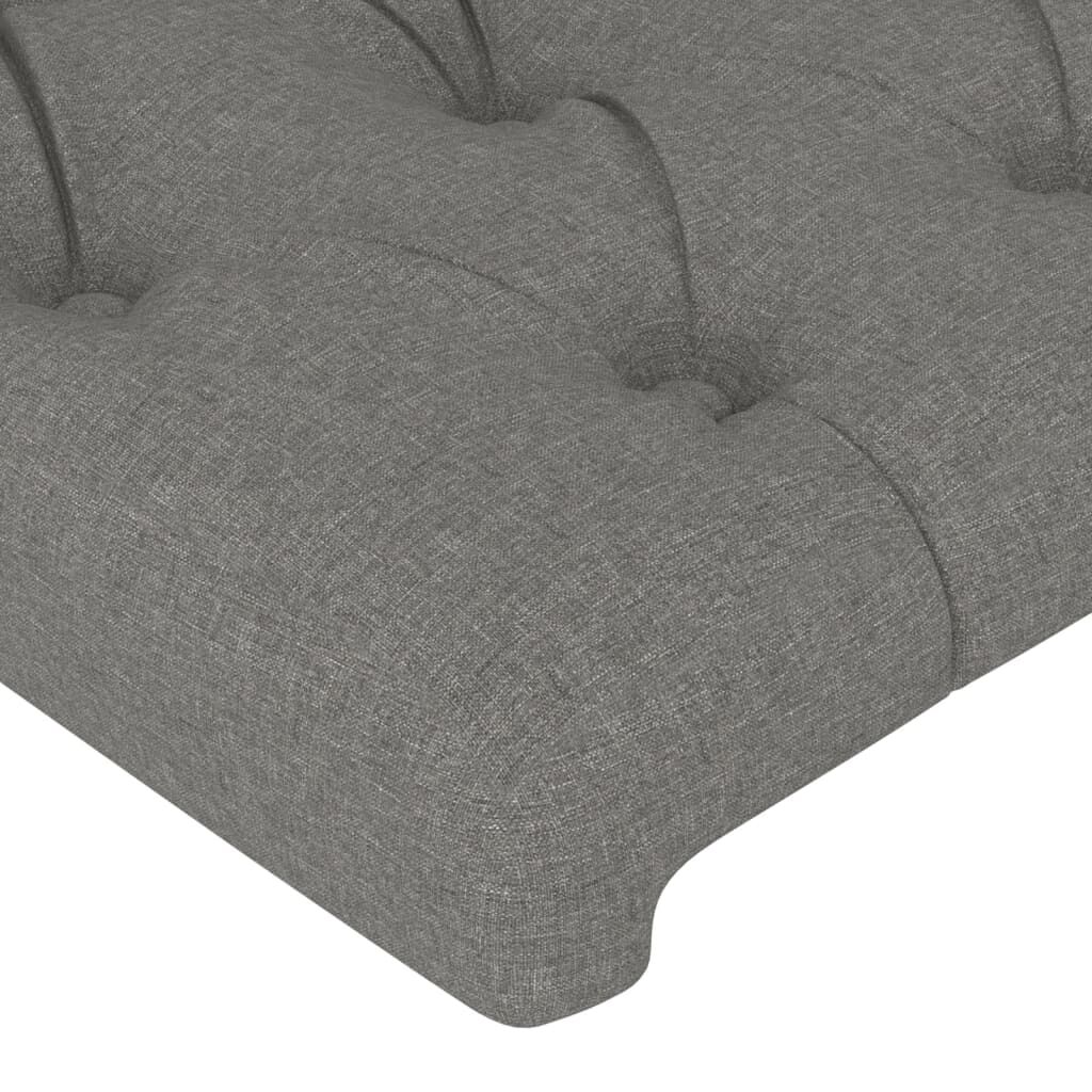 Bed Frame without Mattress Dark Grey 152x203 cm Queen Fabric Price