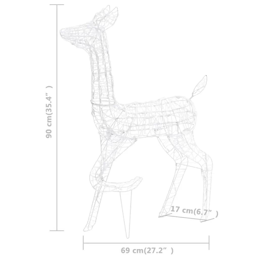 Acrylic Reindeer Family Christmas Decoration 160 LED Warm White Price