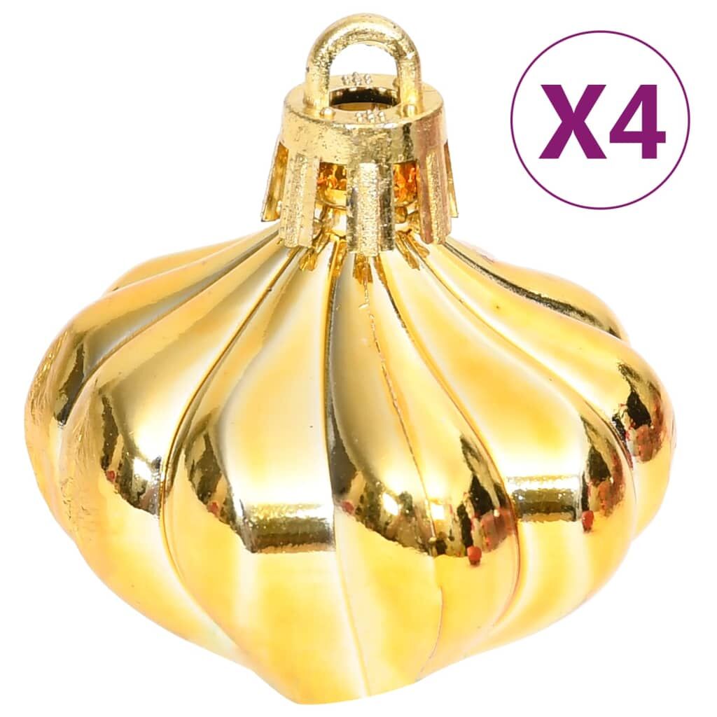 70 Piece Christmas Bauble Set Gold and Red Price