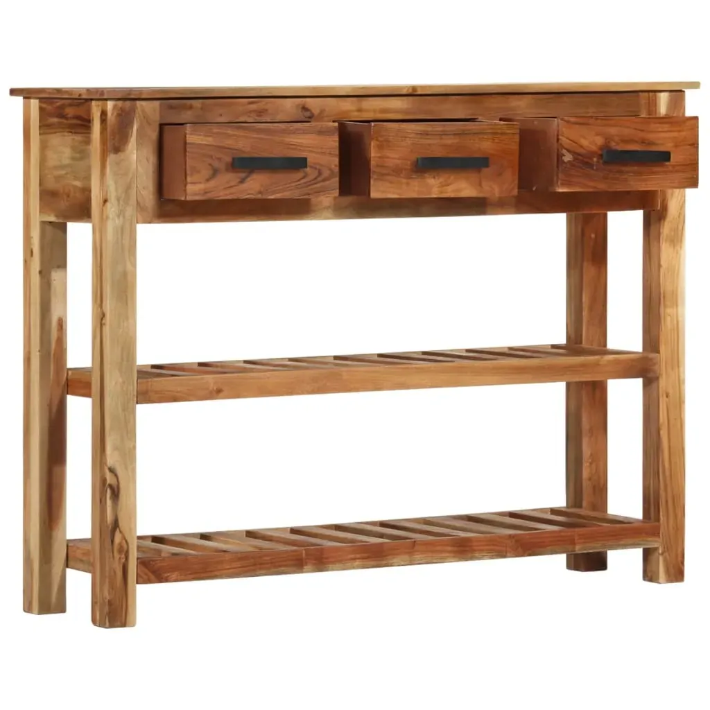 Sideboard with 3 Drawers 110x30x80 cm Solid Wood Acacia Price