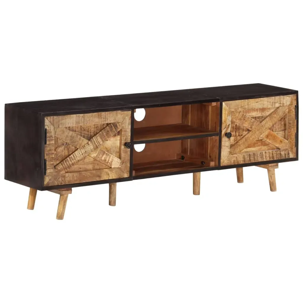 TV Cabinet 140x30x46 cm Rough Mango Wood and Solid Wood Acacia Price