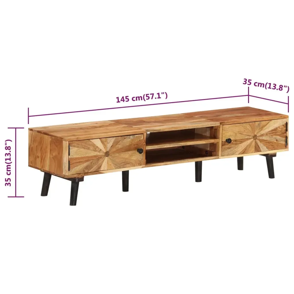 TV Cabinet 145x35x35 cm Solid Wood Acacia Price