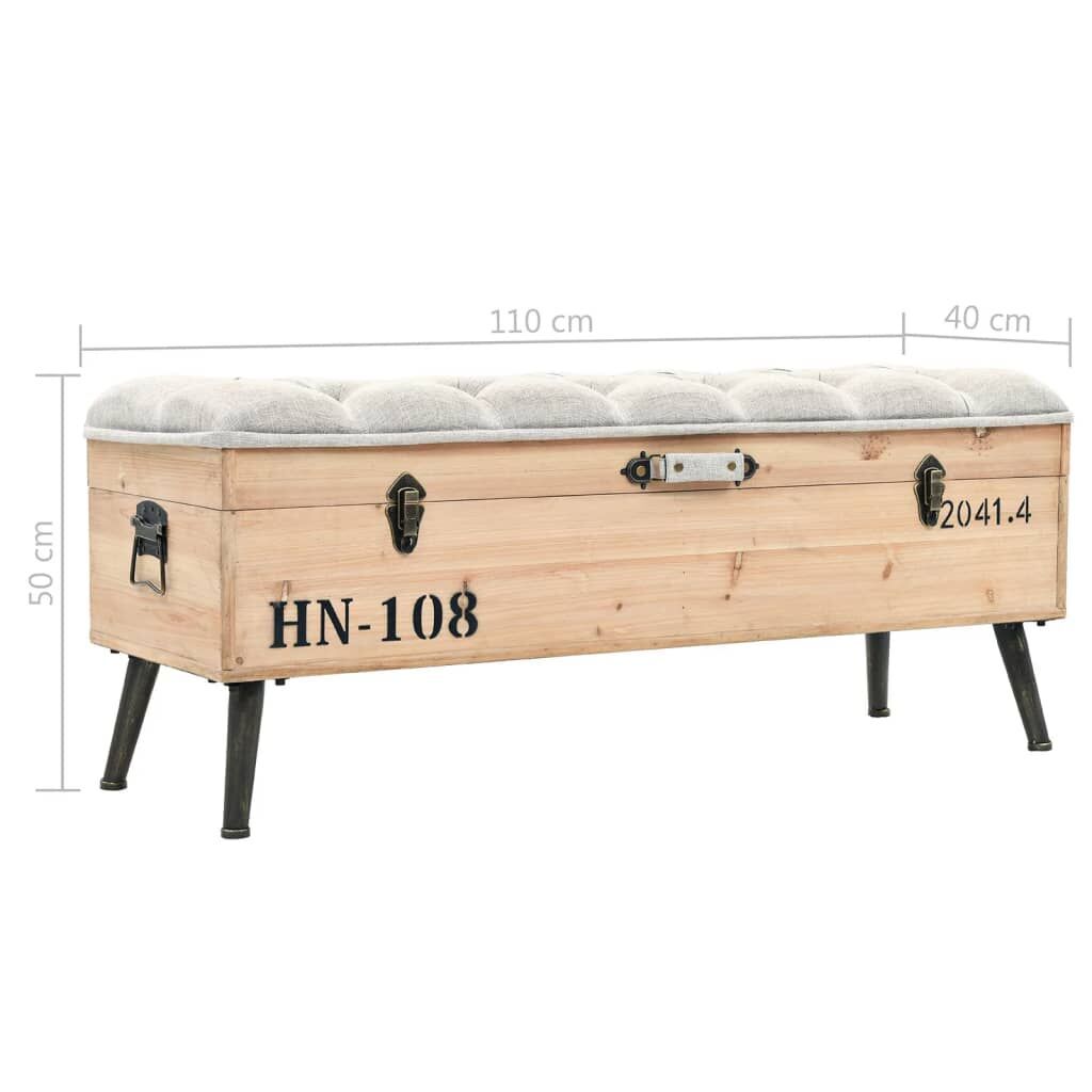 Storage Bench 110 cm Solid Firwood Price