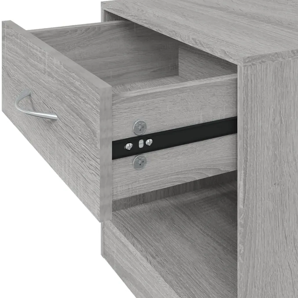 Bedside Cabinets 2 pcs with Drawer Grey Sonoma Price