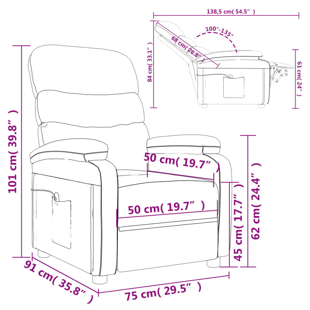 Massage Chair Grey Faux Leather Price