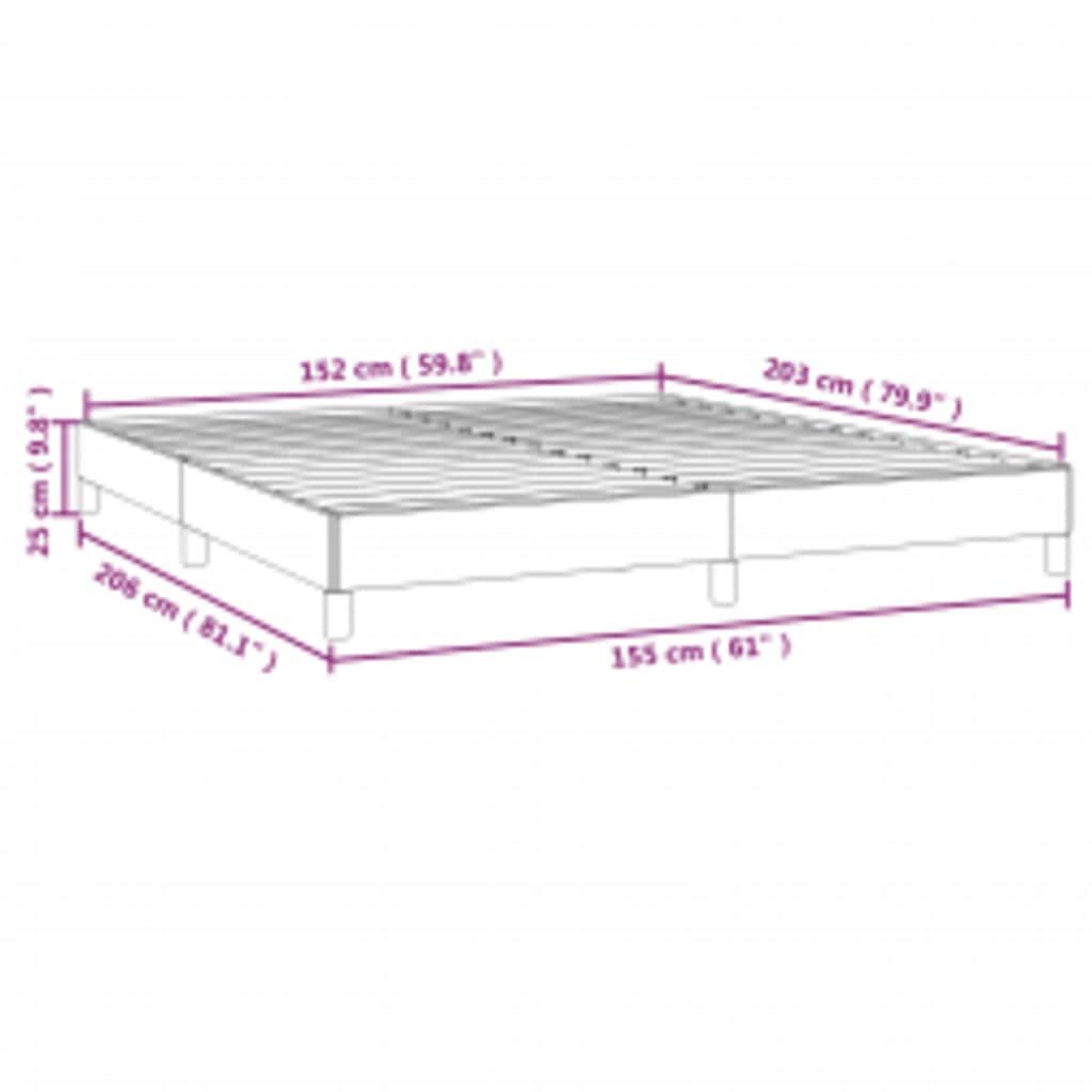 Bed Frame without Mattress Dark Grey 152x203 cm Queen Velvet Price