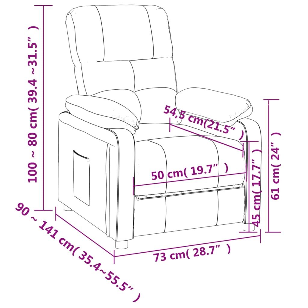 Recliner Chair Dark Grey Fabric Price