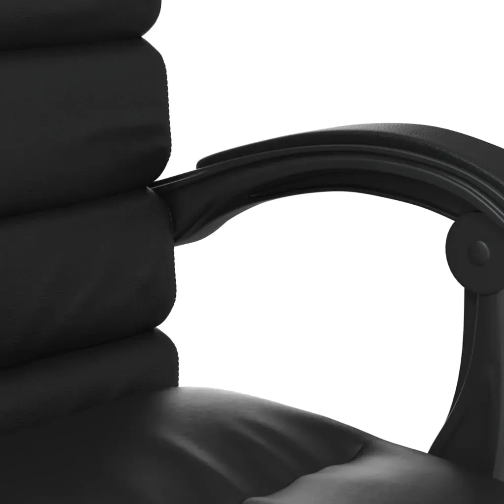 Massage Reclining Office Chair Black Faux Leather Price