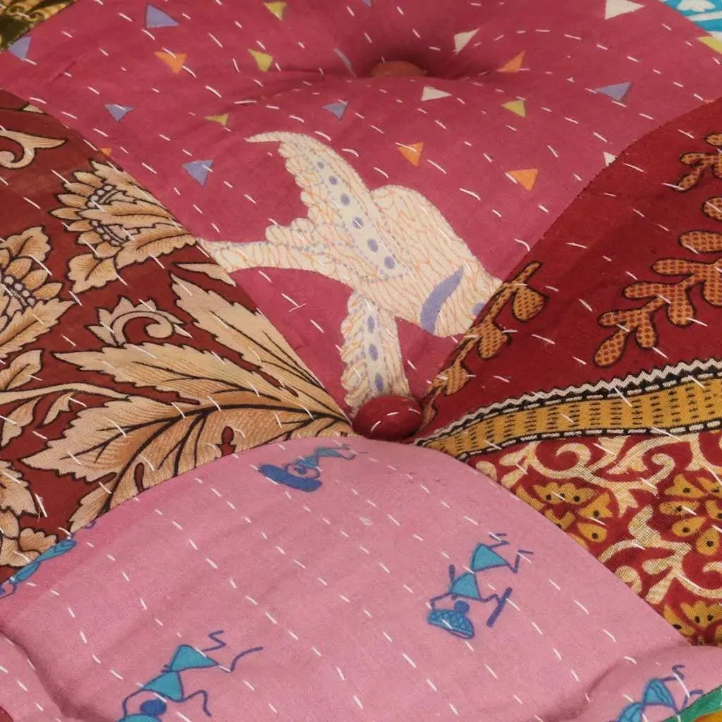 Modular Pouffe with Pillow Patchwork Fabric Price
