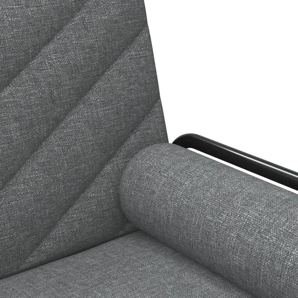Sofa Bed with Armrests Dark Grey Fabric Price