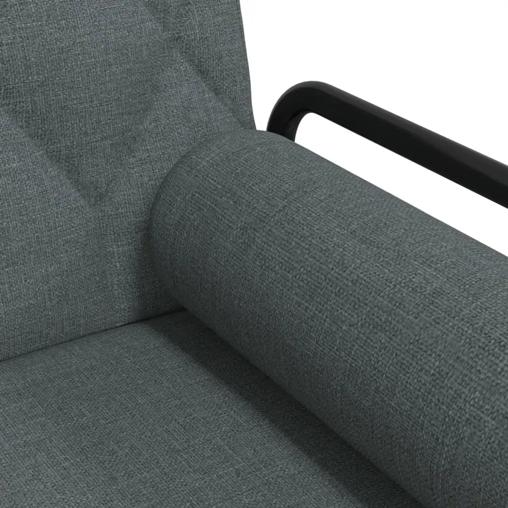 Sofa Bed with Armrests Dark Grey Fabric Price
