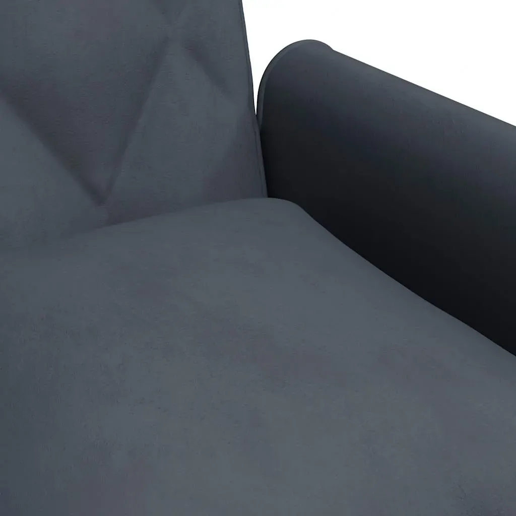 Sofa Bed with Armrests Dark Grey Velvet Price