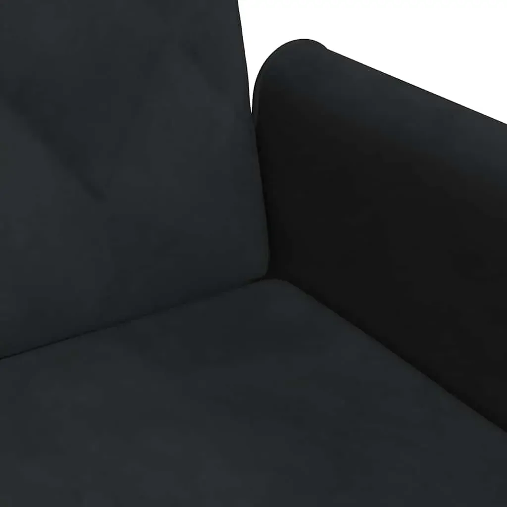Sofa Bed with Armrests Black Velvet Price