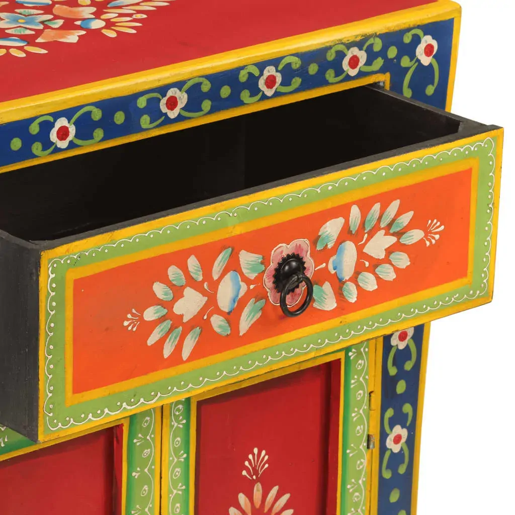 Hand Painted Sideboard 54x30x74 cm Solid Wood Mango Price