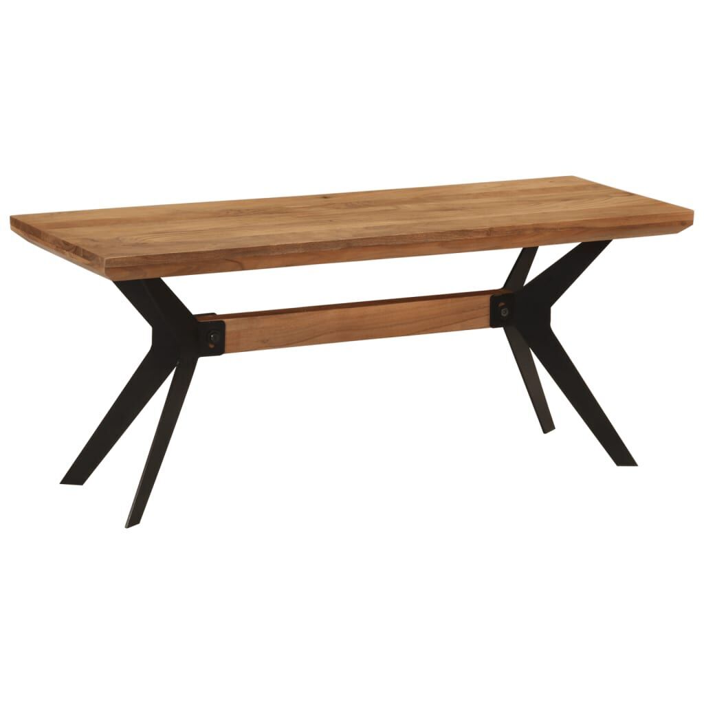 Dining Bench 110x40x46 cm Solid Wood Acacia and Steel Price